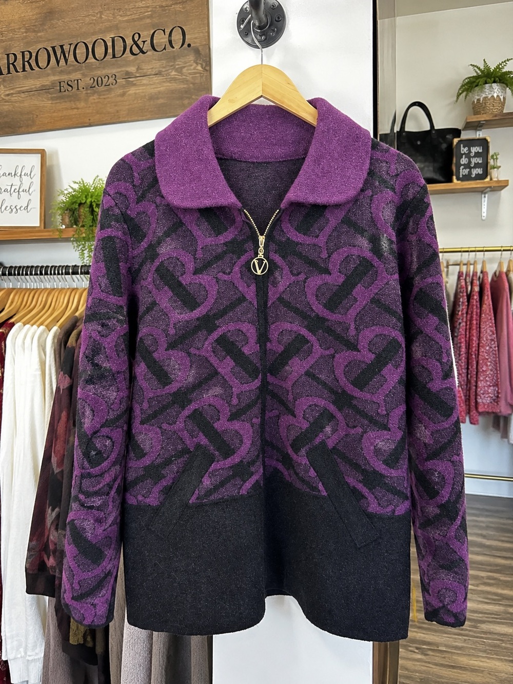 #26: Patterned Zip-Up Jacket - Picture 2 of 3